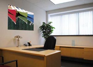 empty office with black chair